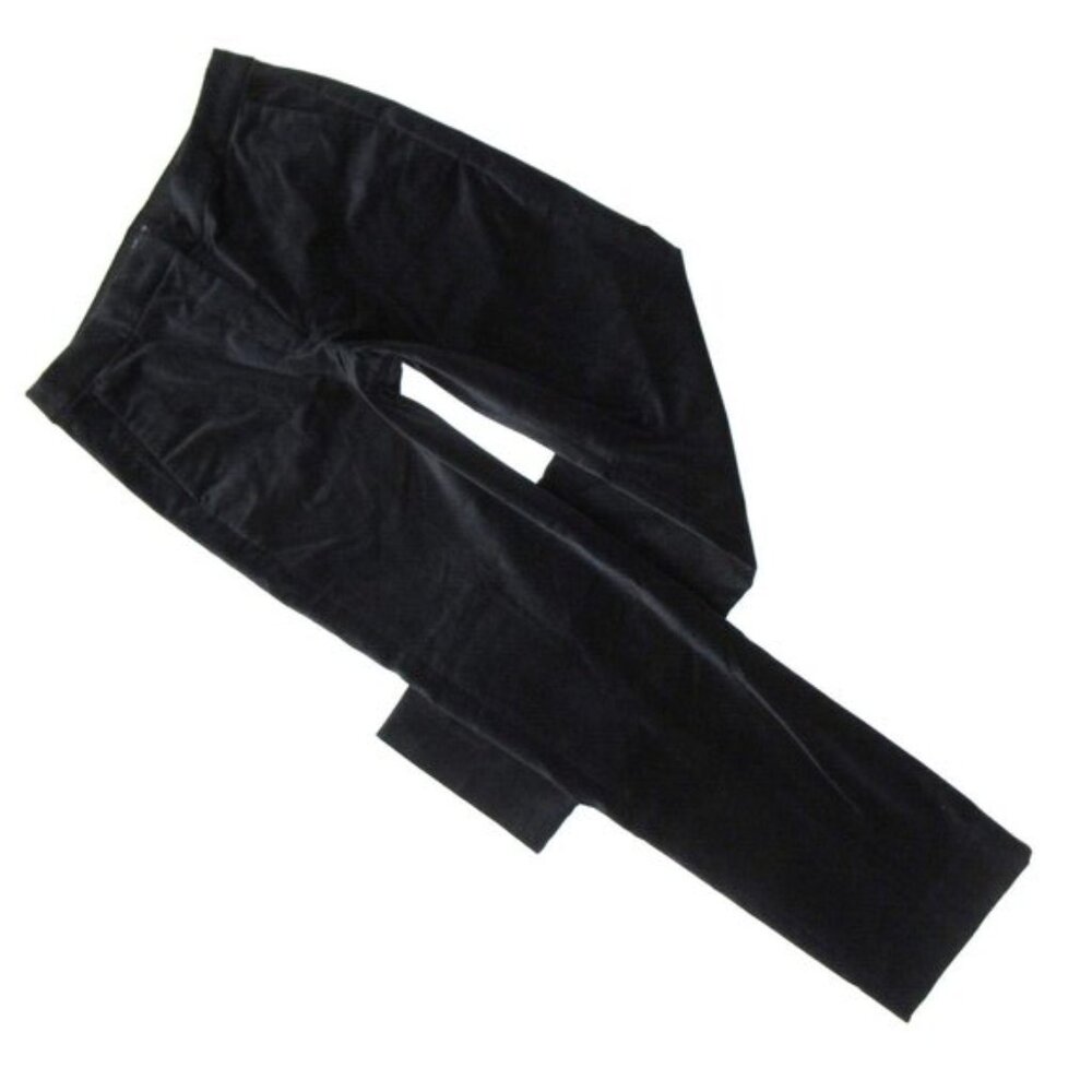 NEW J. Crew 'Kate' Straight Leg Velvet Stretch Pants SIZE 8 Black